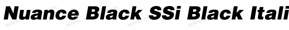 Nuance Black SSi Black Italic字体转换